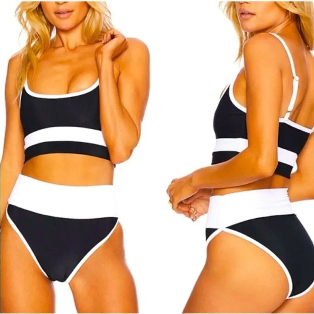 BEACH RIOT Resortwear Colorblock Bikini Top NWT Nordstrom XS $98